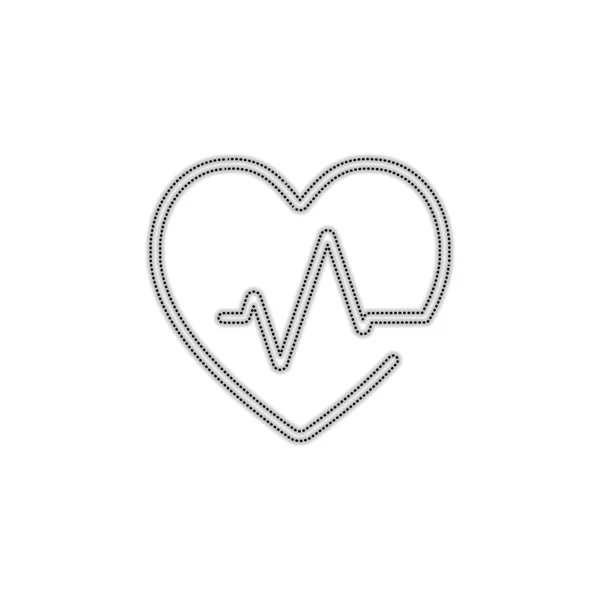 Heart Pulse Line One Line Style Linear Icon Thin Outline — Stock Vector