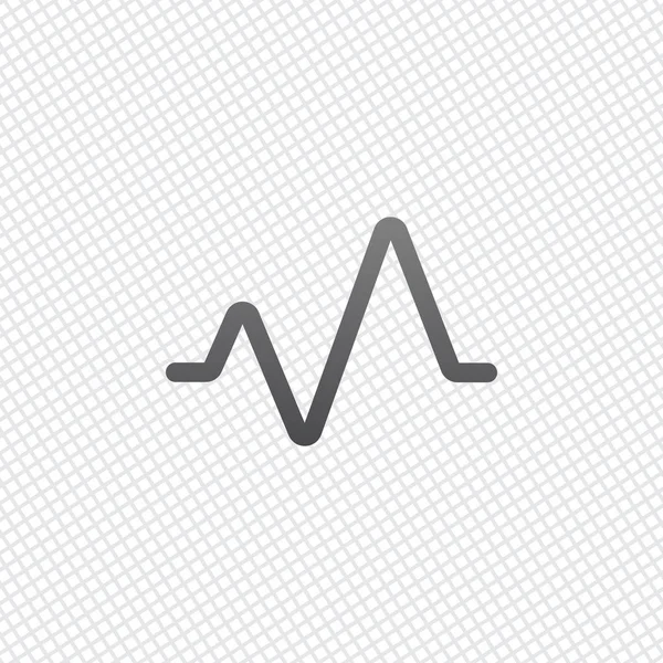 kalp nabız hattı. basit tek simge. bir çizgi stili. Kılavuz arka plan üzerinde