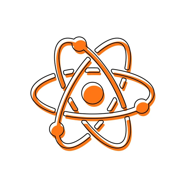 Symbole Atome Scientifique Icône Simple Icône Isolée Composée Contour Mince — Image vectorielle