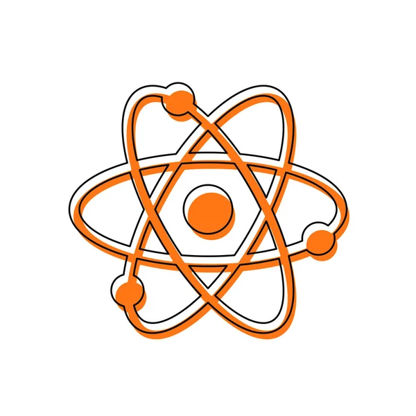 Vědecké Atom Symbol Jednoduchý Ikona Izolované Ikona Skládající Černé Tenké — Stockový vektor