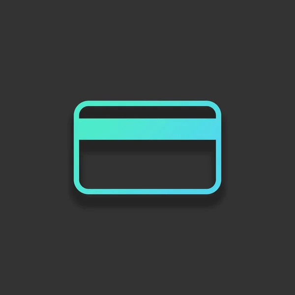 Einfaches Kreditkartensymbol Farbenfrohes Logo Konzept Mit Sanftem Schatten Auf Dunklem — Stockvektor