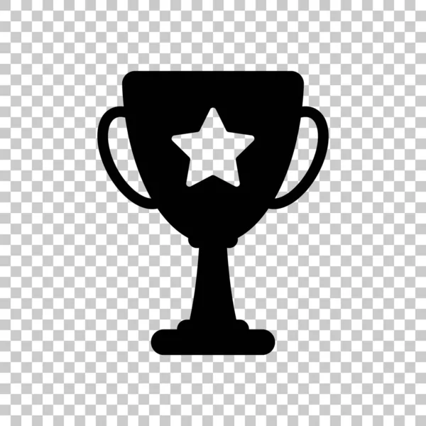 チャンピオンズ カップの星 シンプルなアイコン 背景を透明に — ストックベクタ