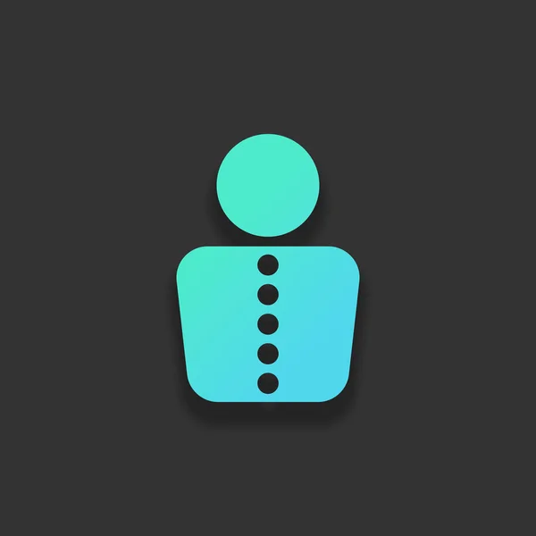 Επαγγελματική Άνθρωπος Εικονίδιο Πολύχρωμο Logo Έννοια Απαλή Σκιά Σκούρο Φόντο — Διανυσματικό Αρχείο