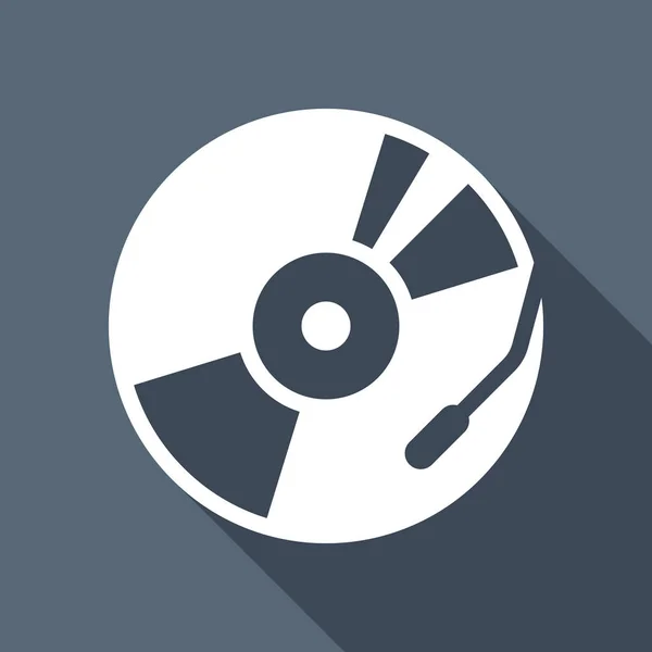 Vinilo Vintage Disco Audio Reproductor Icono Simple Logo Musical Icono — Archivo Imágenes Vectoriales