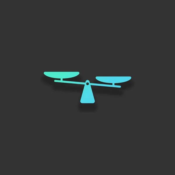 Silhouette Échelle Symbole Simple Concept Logo Coloré Avec Ombre Douce — Image vectorielle