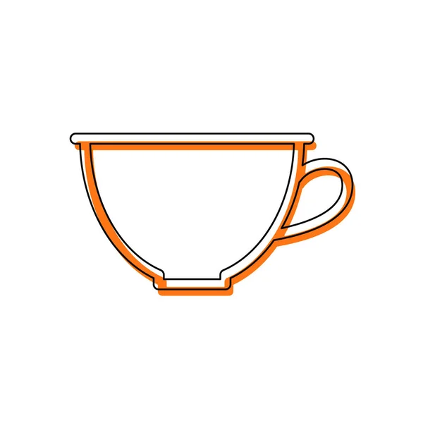 Проста Чашка Кави Або Чаю Лінійна Піктограма Тонкий Контур Ізольована — стоковий вектор