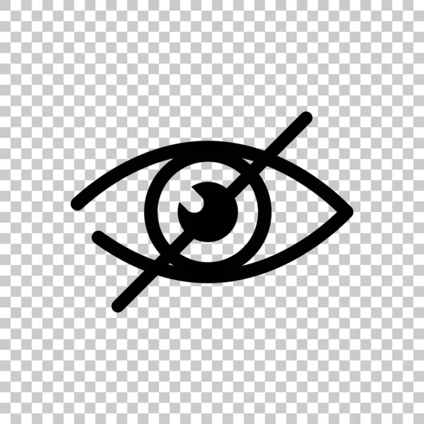 Смотри Вычеркнутый Глаз Простой Значок Прозрачном Фоне — стоковый вектор