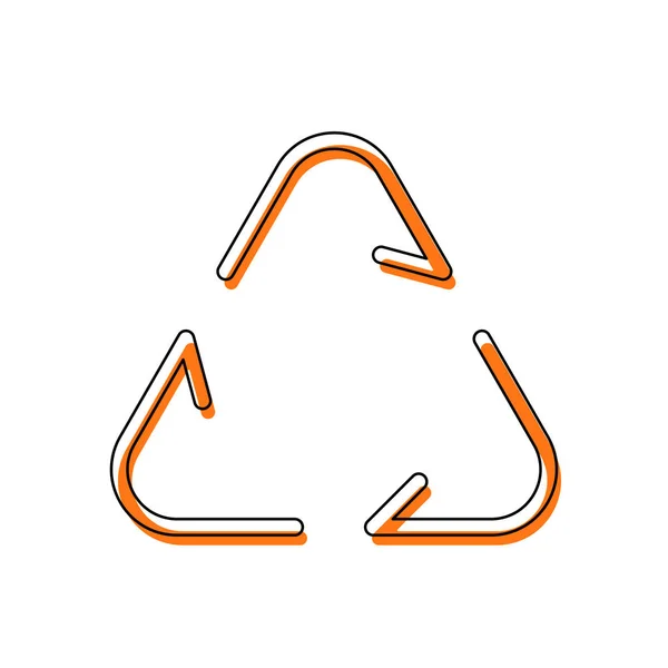 Recycle Reuse Icon Thin Arrows Linear Style Isolated Icon Consisting — Stock Vector