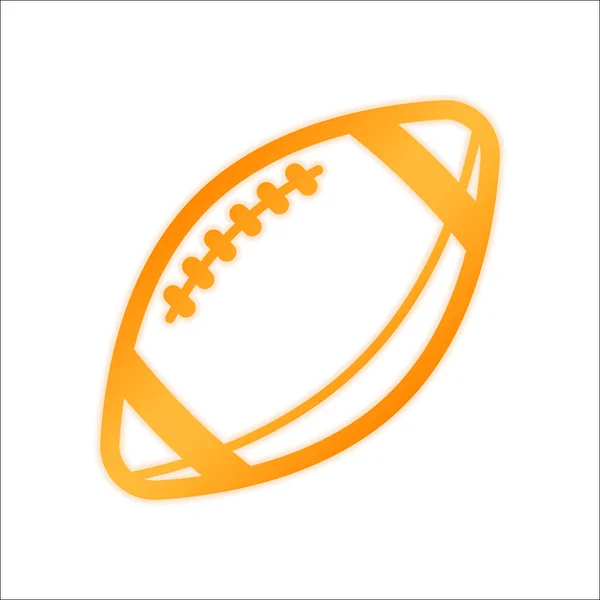 Logo Des Amerikanischen Fußballs Einfache Rugby Ball Ikone Orangefarbenes Schild — Stockvektor