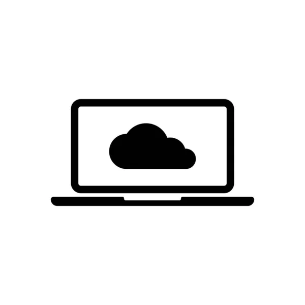 Cloud Technologie Software Laptop Cloud — Stockvector