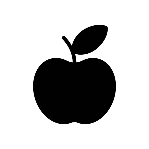 Простая Яблочная Икона Знак Белом Фоне — стоковый вектор