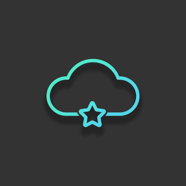 Σελιδοδείκτη Cloud Βάση Δεδομένων Γραμμικό Σύμβολο Λεπτό Περίγραμμα Απλή Περιγραφή — Διανυσματικό Αρχείο