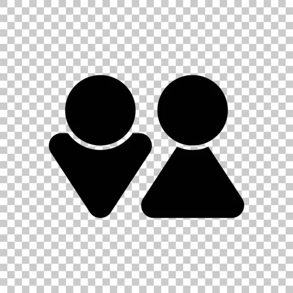 男性和女性符号集 简单图标 在透明的背景下 — 图库矢量图片