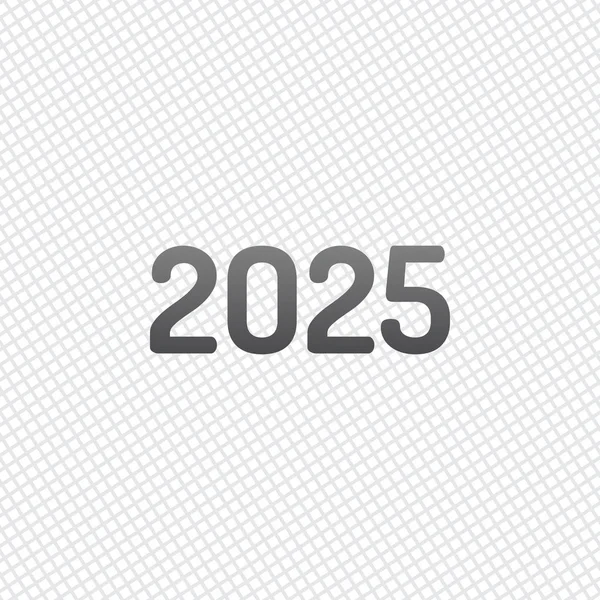 Иконка 2025 Новым Годом Фоне Сетки — стоковый вектор