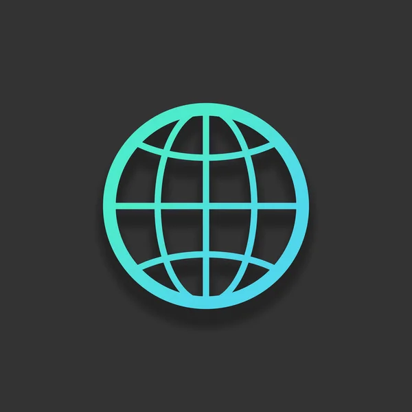 Πλανήτη Τον Πλανήτη Απλή Σιλουέτα Πολύχρωμο Logo Έννοια Απαλή Σκιά — Διανυσματικό Αρχείο