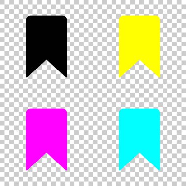 basit yer imi simgesi. Cmyk simgeleri şeffaf arka plan üzerinde renkli dizi