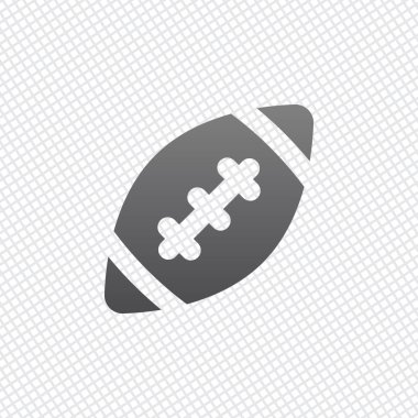 Amerikan futbolu logosunu görmeniz gerekir. Basit rugby topu simgesi. Kılavuz arka plan üzerinde