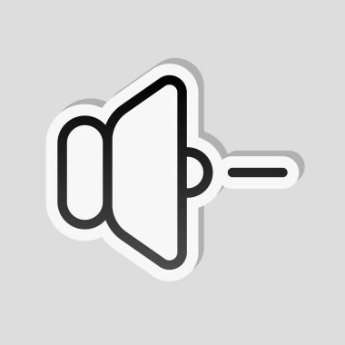 birim simgesini eksi. Etiket tarzı ile beyaz ve gri arka plan üzerinde basit gölge