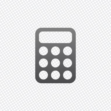 basit hesap makinesi simge. Kılavuz arka plan üzerinde