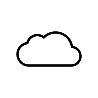 Basit bulut. İnce anahat ile doğrusal sembolü