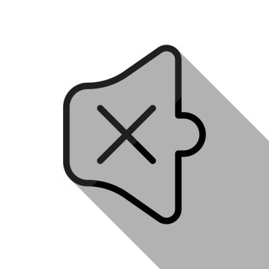 Basit birim sessiz. Doğrusal, ince anahat. Uzun gölge beyaz arka planda siyah nesnesiyle