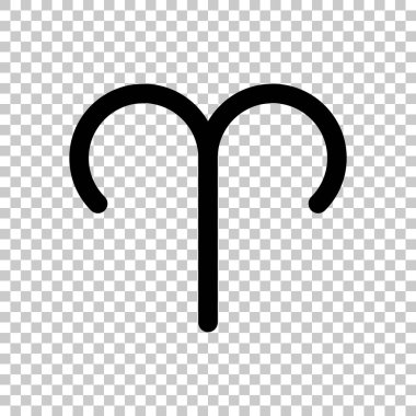 Astrolojik işaret. Koç basit simgesi. Saydam arka plan üzerinde.