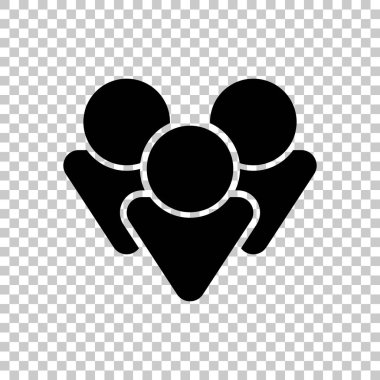 Takım Grup simgesi. Saydam arka plan üzerinde siyah sumbol.