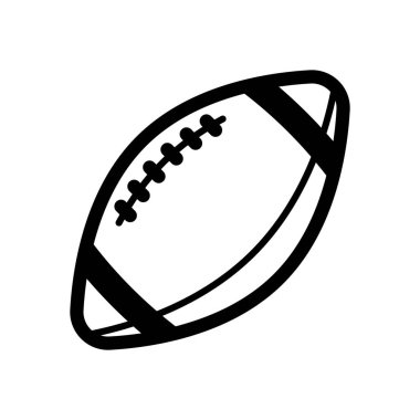 Amerikan futbolu logosunu görmeniz gerekir. Basit rugby topu simgesini