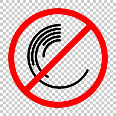 İş pasta grafiği simgesi. Siyah kırmızı uyarı işareti şeffaf arka plan ile nesnesinde izin yok