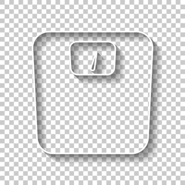 ağırlıklar, basit sembol siluet. Gölge şeffaf arka plan üzerinde beyaz anahat işaretiyle