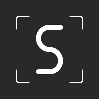 Sayı beş, sayısal, basit mektup. Beyaz nesne kamera otomatik odaklama koyu arka plan üzerinde