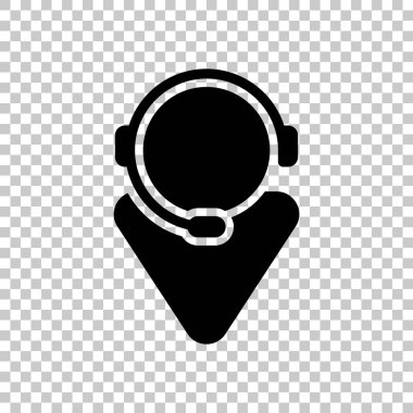 Müşteri Hizmetleri. servisini destekleyen. basit simgesi. Saydam arka plan üzerinde.