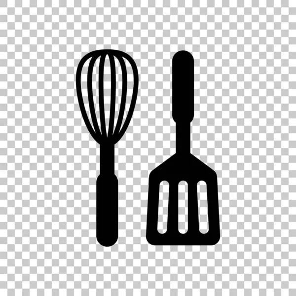 Pictograma Scule Bucătărie Muşchi Spatulă Fundal Transparent — Vector de stoc