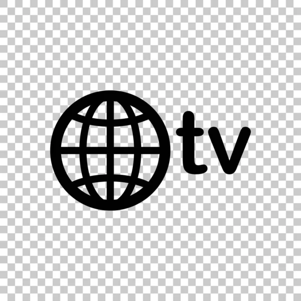 Домен Медіа Телебачення Глобусу Телебачення Прозорому Тлі — стоковий вектор