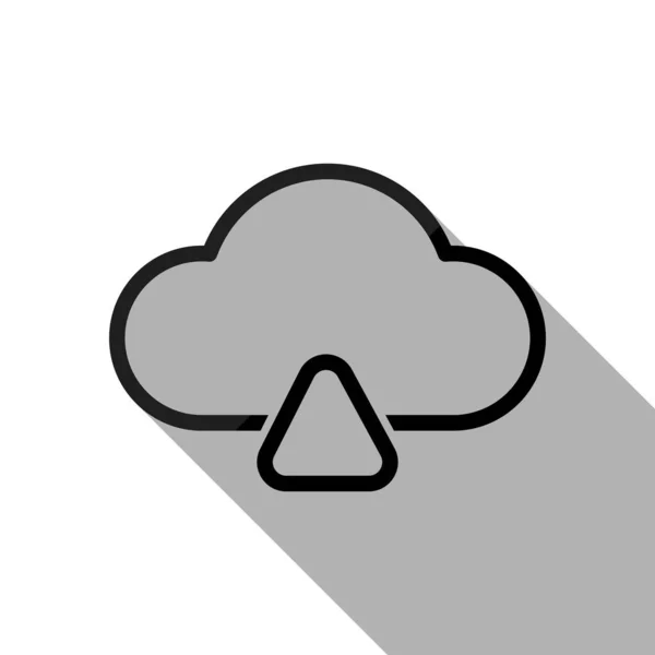 Umriss Einfach Cloud Symbol Hochladen Lineares Symbol Mit Dünnem Umriss — Stockvektor