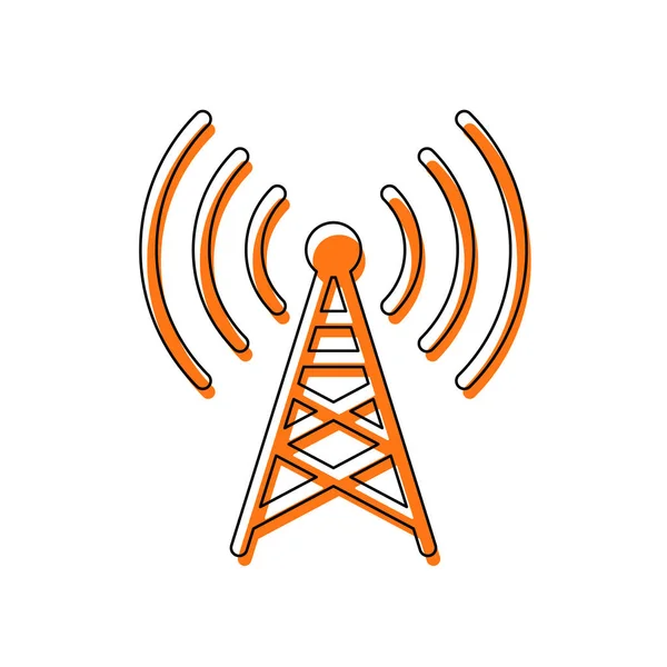 Ícone Torre Rádio Estilo Linear Ícone Isolado Consistindo Contorno Fino —  Vetores de Stock