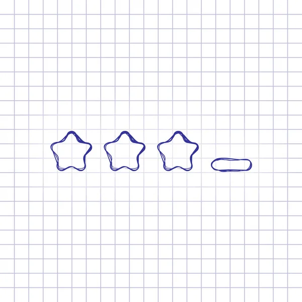 Pin Kód Rozhraní Jednoduché Ikony Ručně Nakreslený Obrázek List Papíru — Stockový vektor
