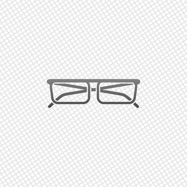 Ícone Óculos Fundo Grelha — Vetor de Stock