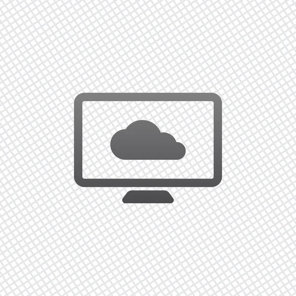 Base Datos Tecnología Nube Ordenador Nube Icono Simple Sobre Fondo — Vector de stock