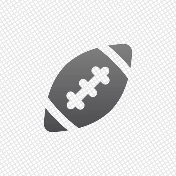 Logo Football Américain Simple Icône Balle Rugby Sur Fond Grille — Image vectorielle