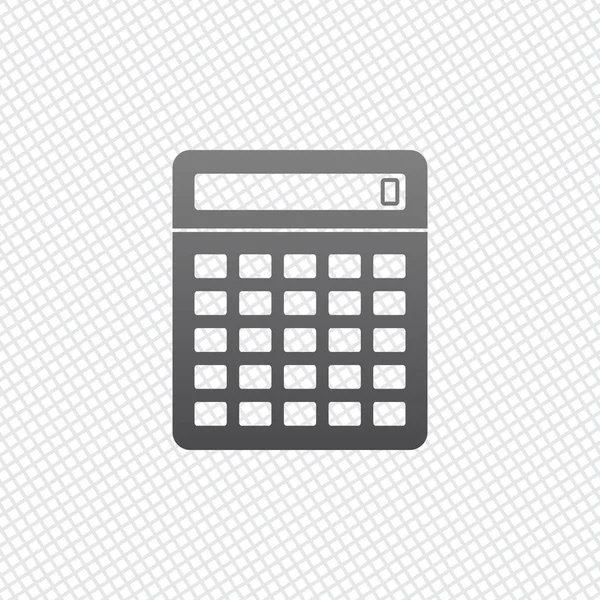 Icono Calculadora Sobre Fondo Rejilla — Archivo Imágenes Vectoriales