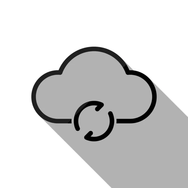 Aperçu Mise Jour Icône Nuage Simple Symbole Linéaire Avec Contour — Image vectorielle