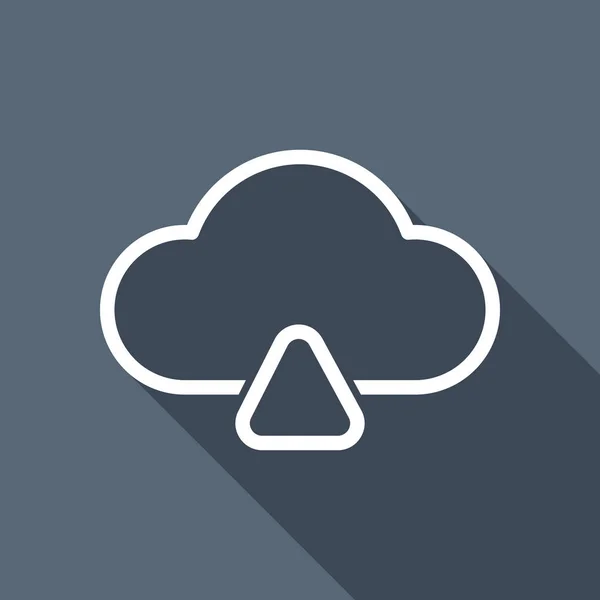 Bosquejo Subir Simple Icono Nube Símbolo Lineal Con Contorno Delgado — Vector de stock