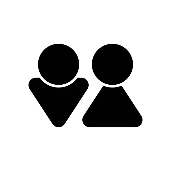 男性和女性符号集 简单图标 — 图库矢量图片