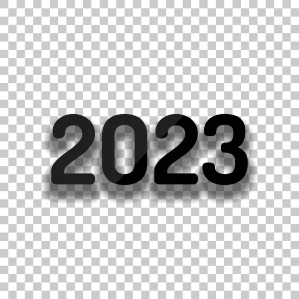 2023 아이콘입니다 받으세요 배경에 부드러운 그림자와 아이콘 — 스톡 벡터