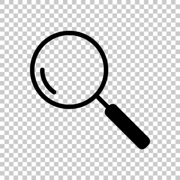 Loupe Search Magnifying Linear Icon Thin Outline Transparent Background — Stock Vector