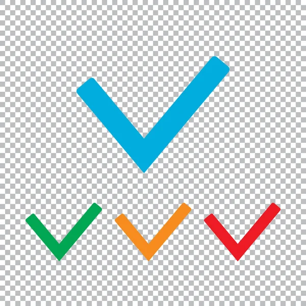 Check mark icon. Color set with transparent grid