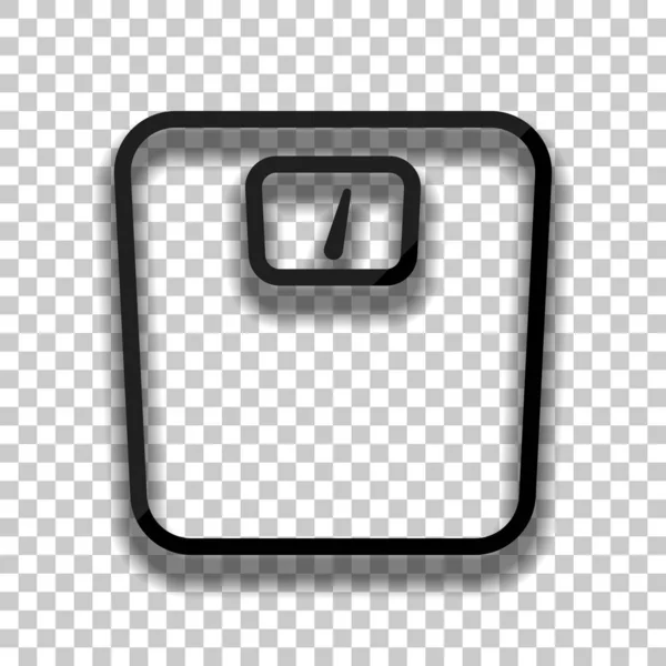 Silhouette Oder Symbol Der Gewichte Einfache Umrisse Schwarzes Glassymbol Mit — Stockvektor