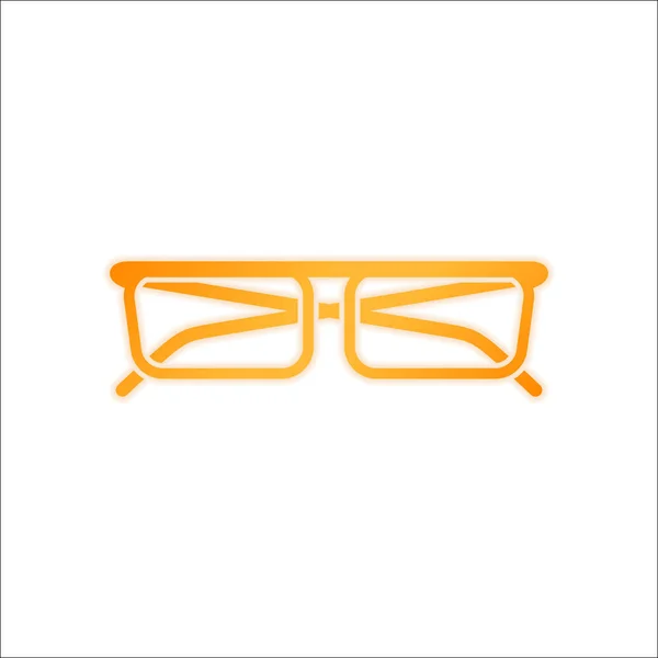 Icono Gafas Signo Naranja Con Poca Luz Sobre Fondo Blanco — Archivo Imágenes Vectoriales