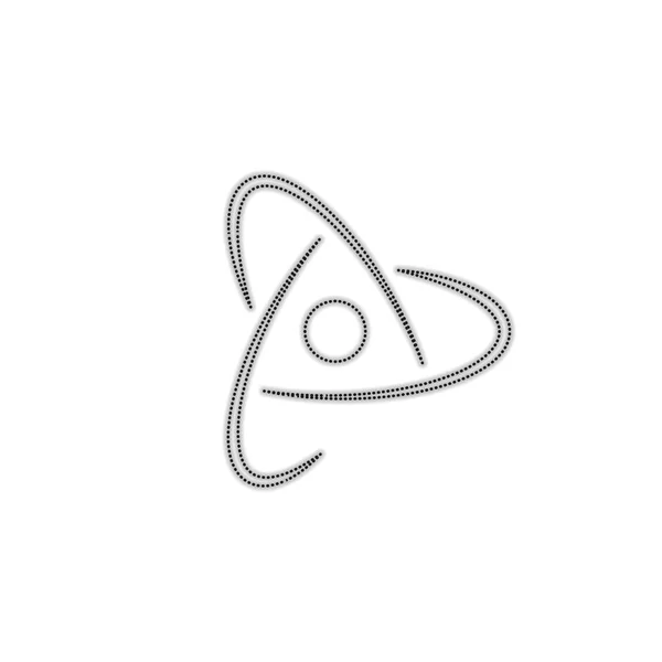Símbolo Del Átomo Científico Logotipo Creativo Icono Simple Silueta Contorno — Archivo Imágenes Vectoriales